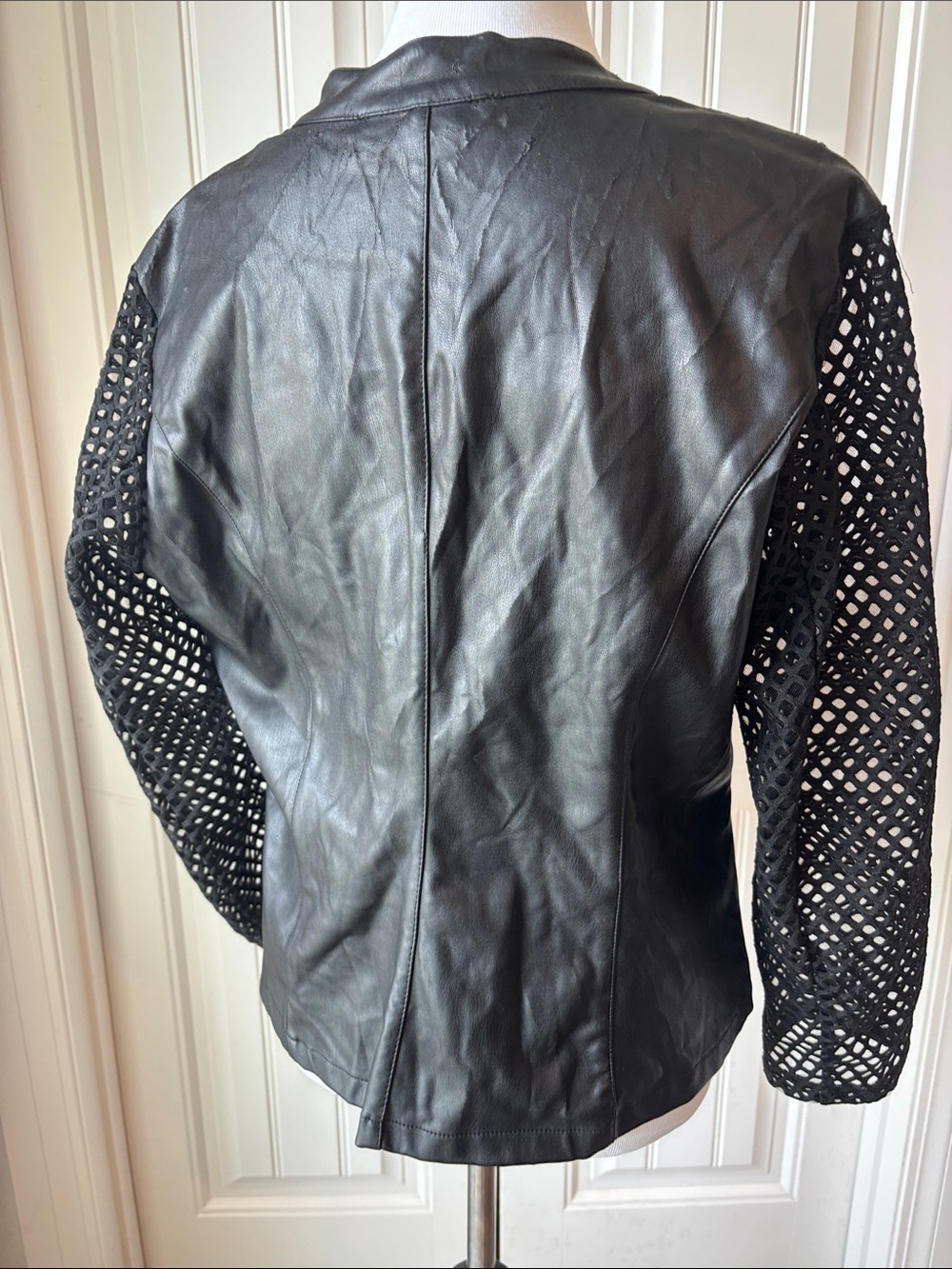 Ashley Stewart Black Faux Leather Zip-Front Jacket - Picture 5 of 13
